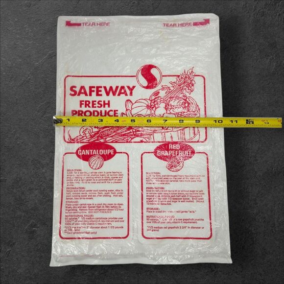 Lot 3 Vintage Supermarket Plastic Bags Walmart Safeway Albertsons Retro - Picture 9 of 16